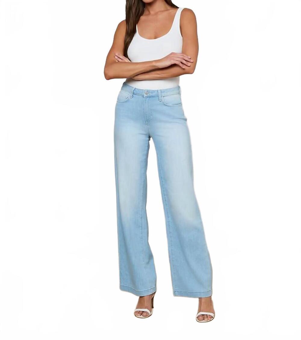 NEW L'AGENCE scottie wide-leg jeans in bayridge
